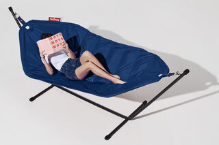 Headdemock (incl. rack black) Dark Blue + pillow