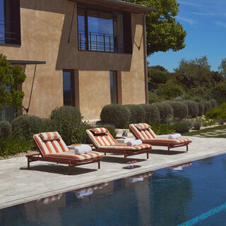 Sunbun Daybed Terracotta / Stripe Orange Creme