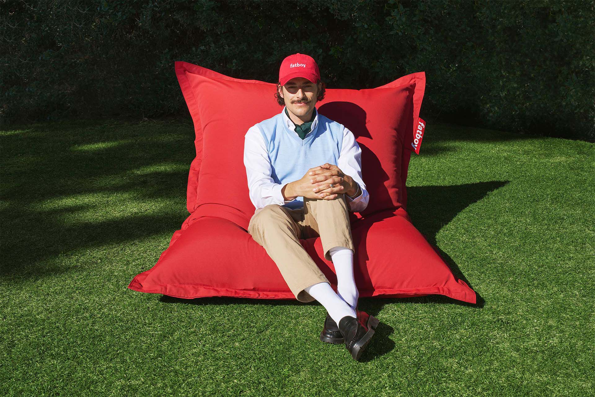 処分価格　マリメッコ×FATBOY　ビーズ　ビッグクッション　レッド　ソファー Original Outdoor: a water repellent outdoor beanbag | Fatboy
