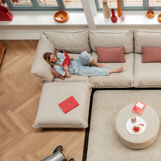 Sumo Hocker Boucle Beige