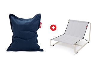 Beanbase Whipped Cream + Original Slim Cord Deep Blue