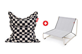 Beanbase Whipped Cream + Original Slim Teddy Chess Black Ecru