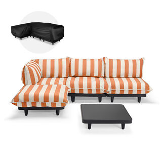 Paletti Set Large + Table LEFT Stripe Orange Creme