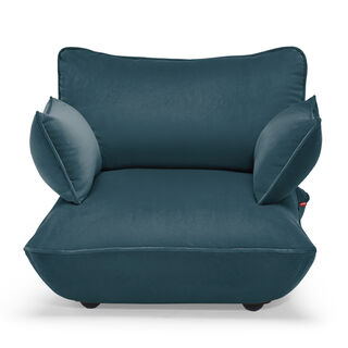 Sumo Loveseat Velvet Recycled Petrol
